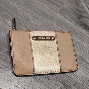 Michael Kors Mini Gold/Taupe Jetset Wallet
